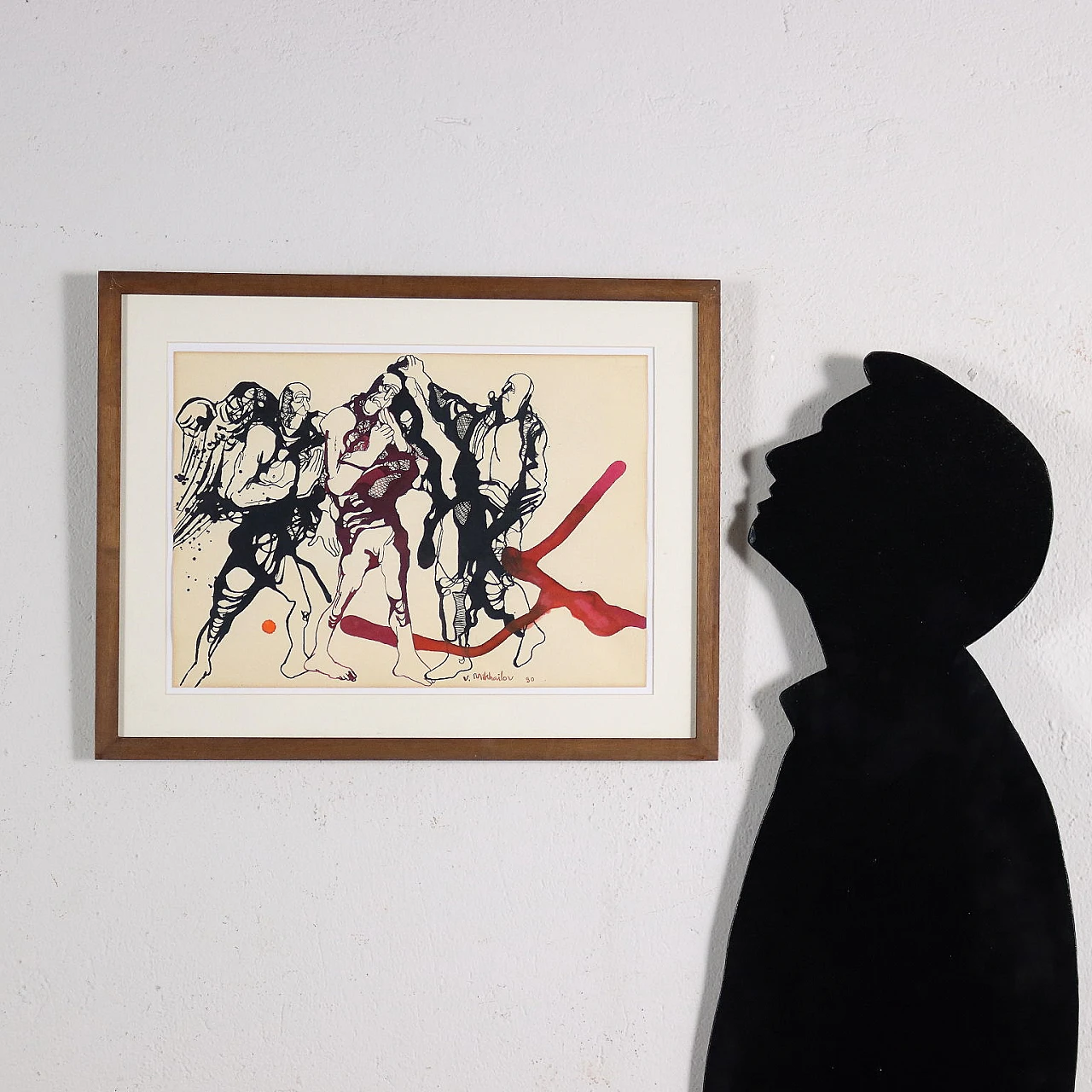 Vyacheslav Sawich Mikhailov, drawing, ink on paper, 1990 2