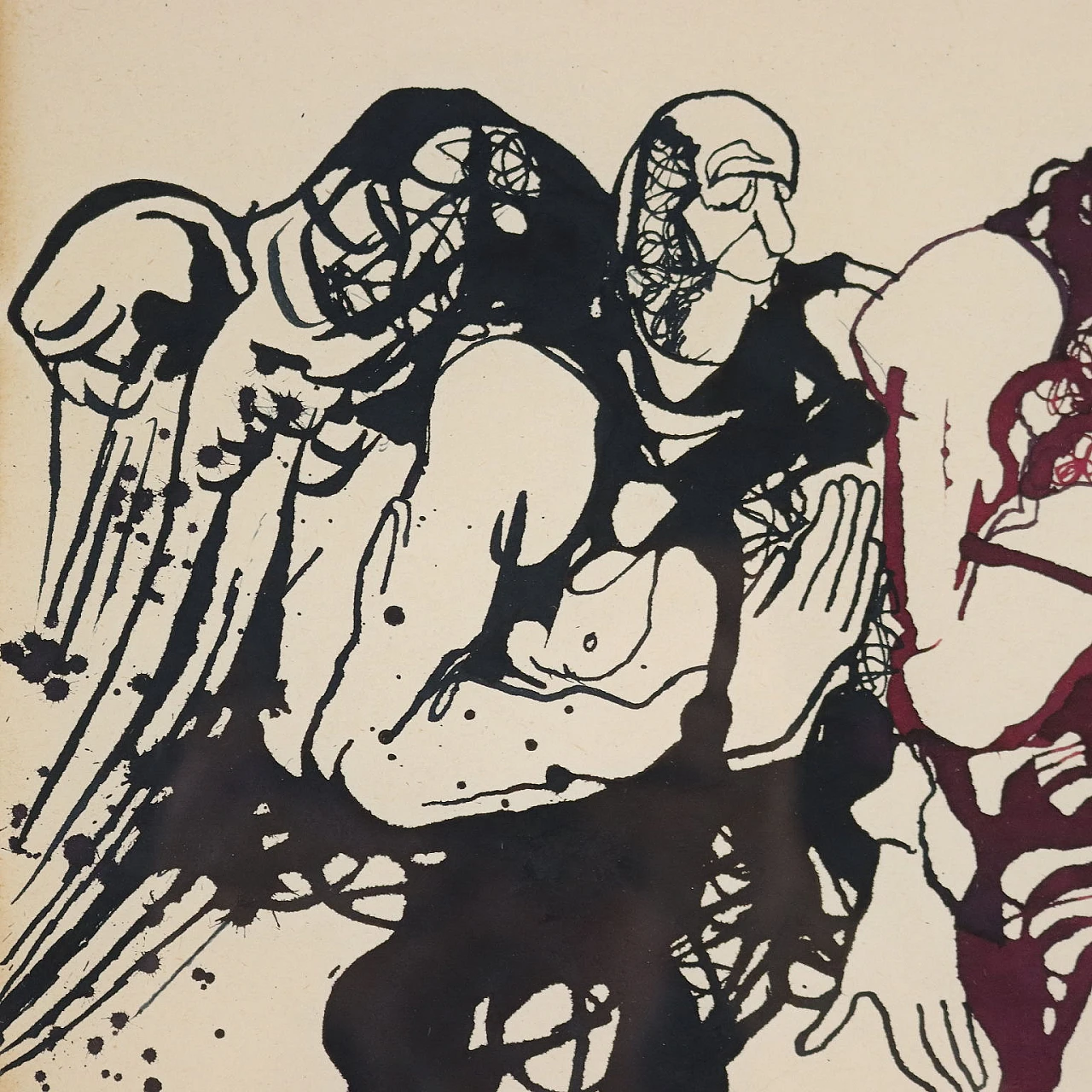 Vyacheslav Sawich Mikhailov, drawing, ink on paper, 1990 4