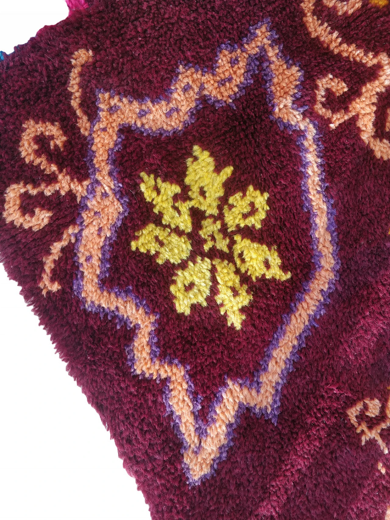 Hand-knotted European wool rug, 1960s 3