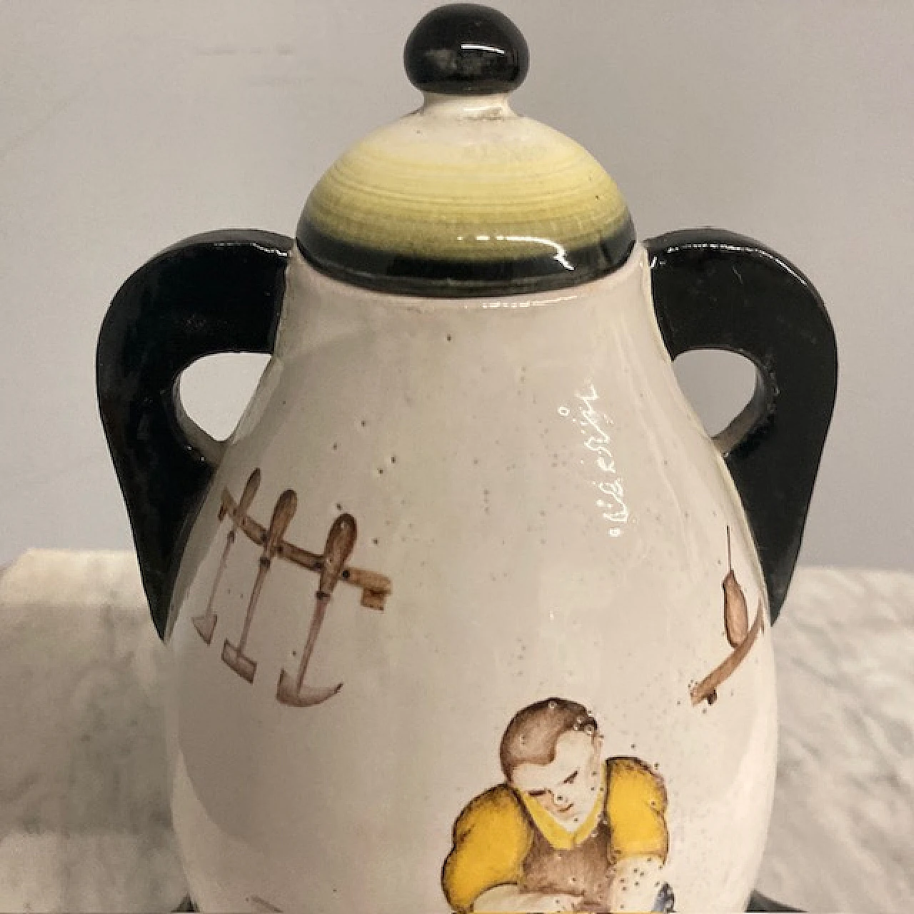 Vaso Futurista in maiolica, anni '30 3