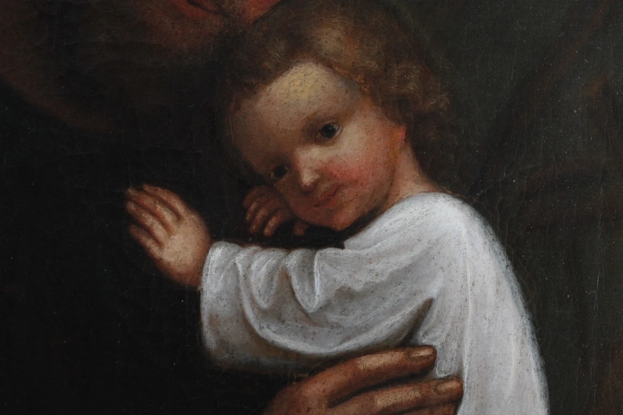 St. Joseph and Child, oil painting on canvas, 18th century 8