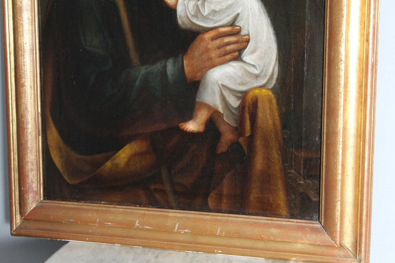 St. Joseph and Child, oil painting on canvas, 18th century 10