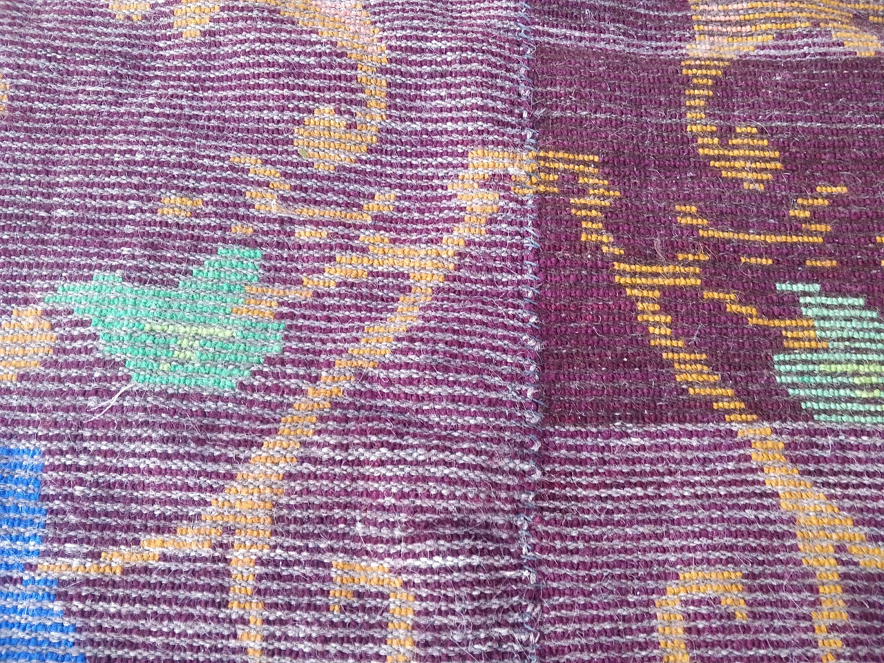 Hand-knotted European wool rug, 1960s 14