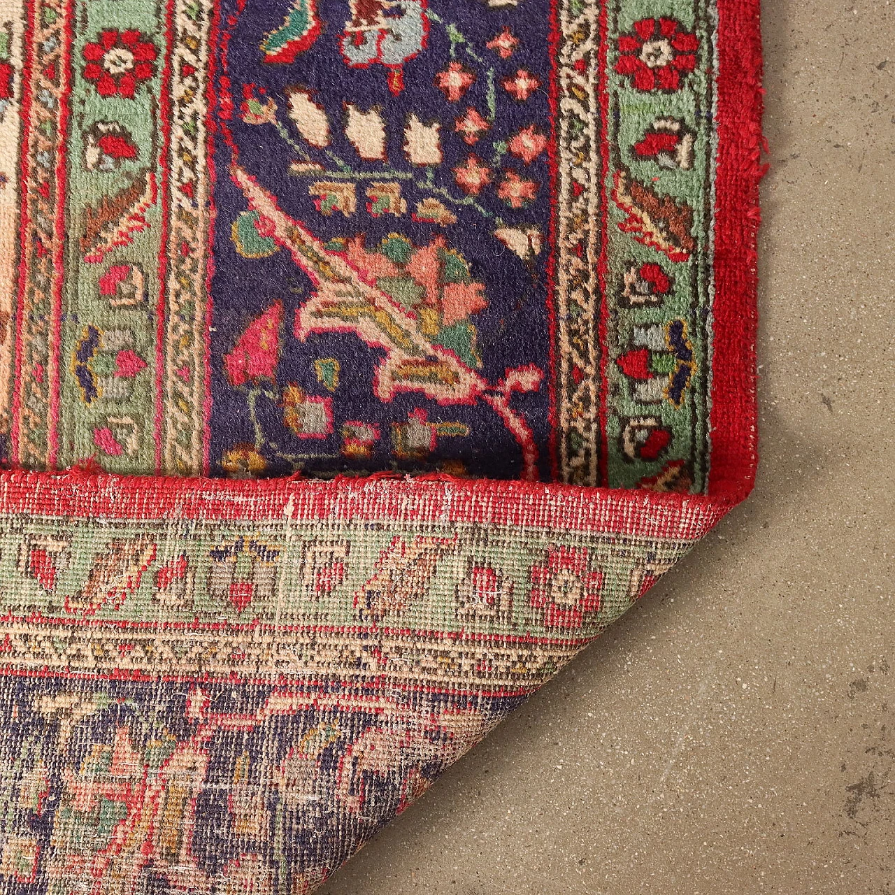 Tappeto iraniano Tabriz in cotone e lana 9