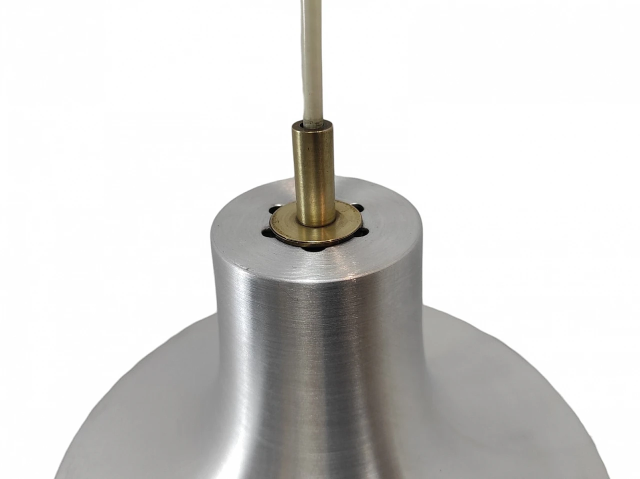 Lampadario a 3 luci in metallo e vetro di Stilux Milano, anni '80 5