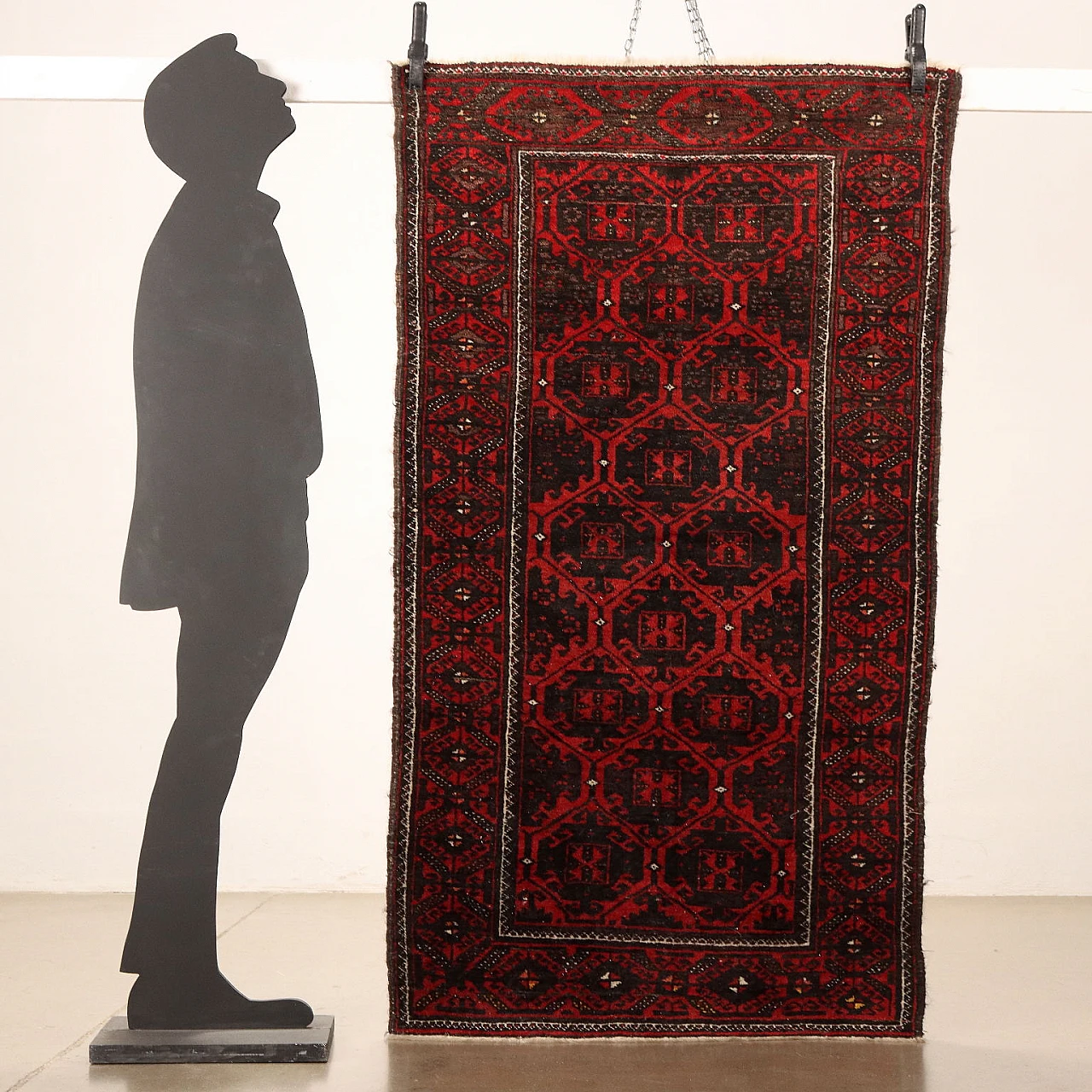 Iranian brown and red wool Beluchi rug 2