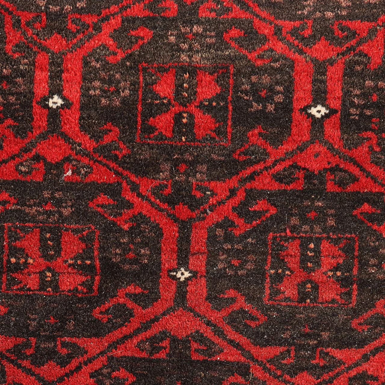 Iranian brown and red wool Beluchi rug 3