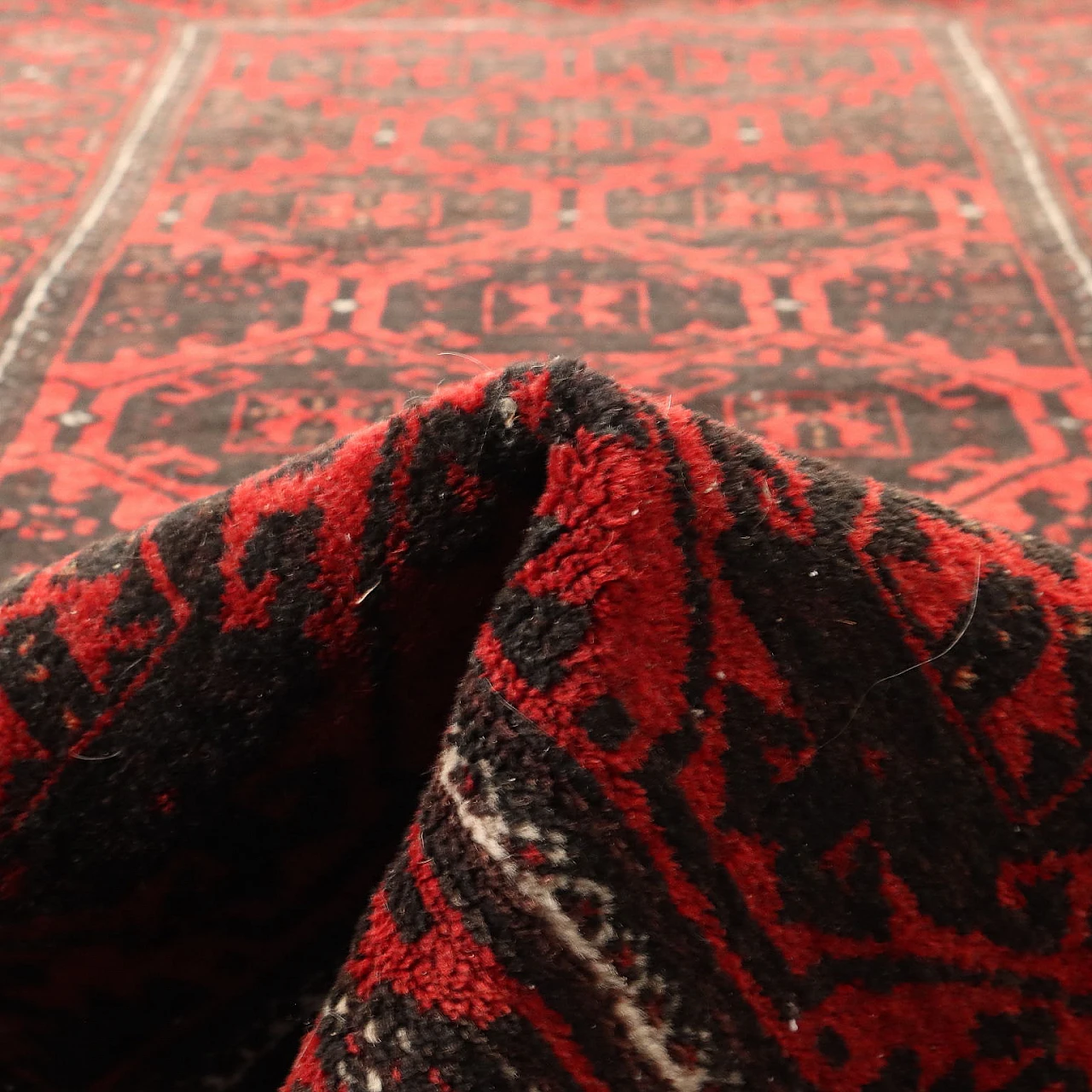 Iranian brown and red wool Beluchi rug 9