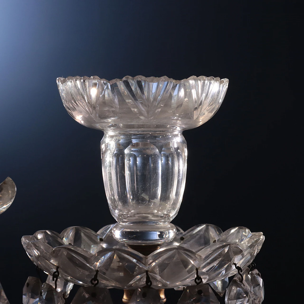 8-Arm chandelier in cut crystal and gilt brass, 19th century 5