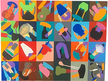 R. Volpini, Anthropomorphic elements, collage and mixed media, 1990