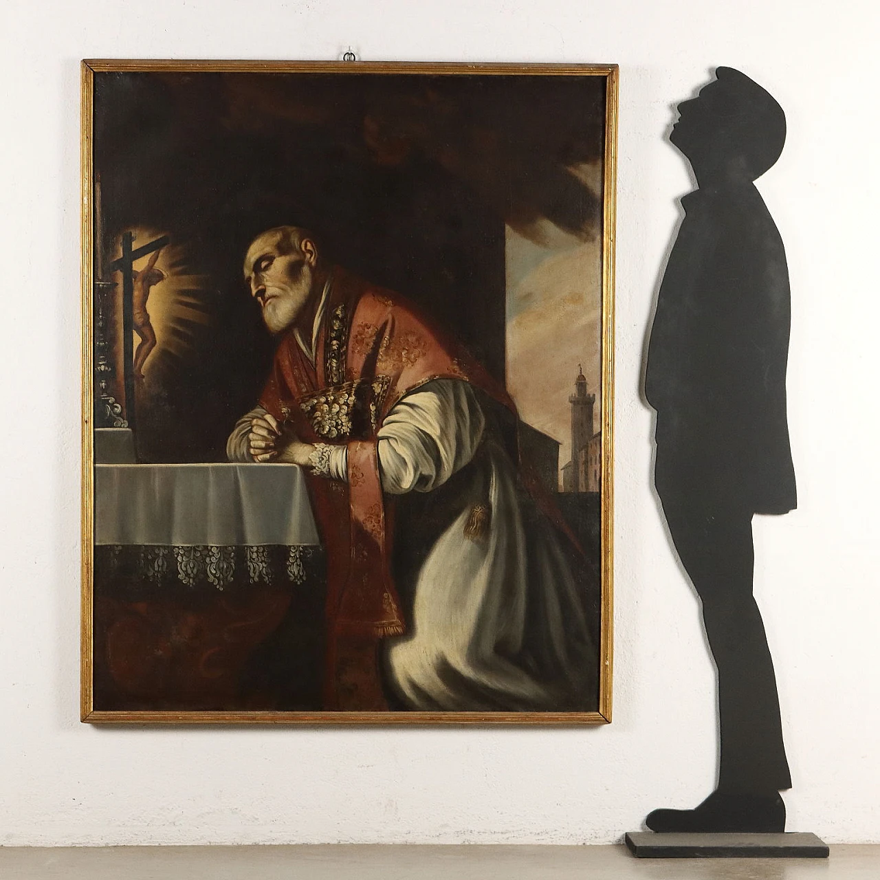 Priest praying, oil on canvas, 18th century 2