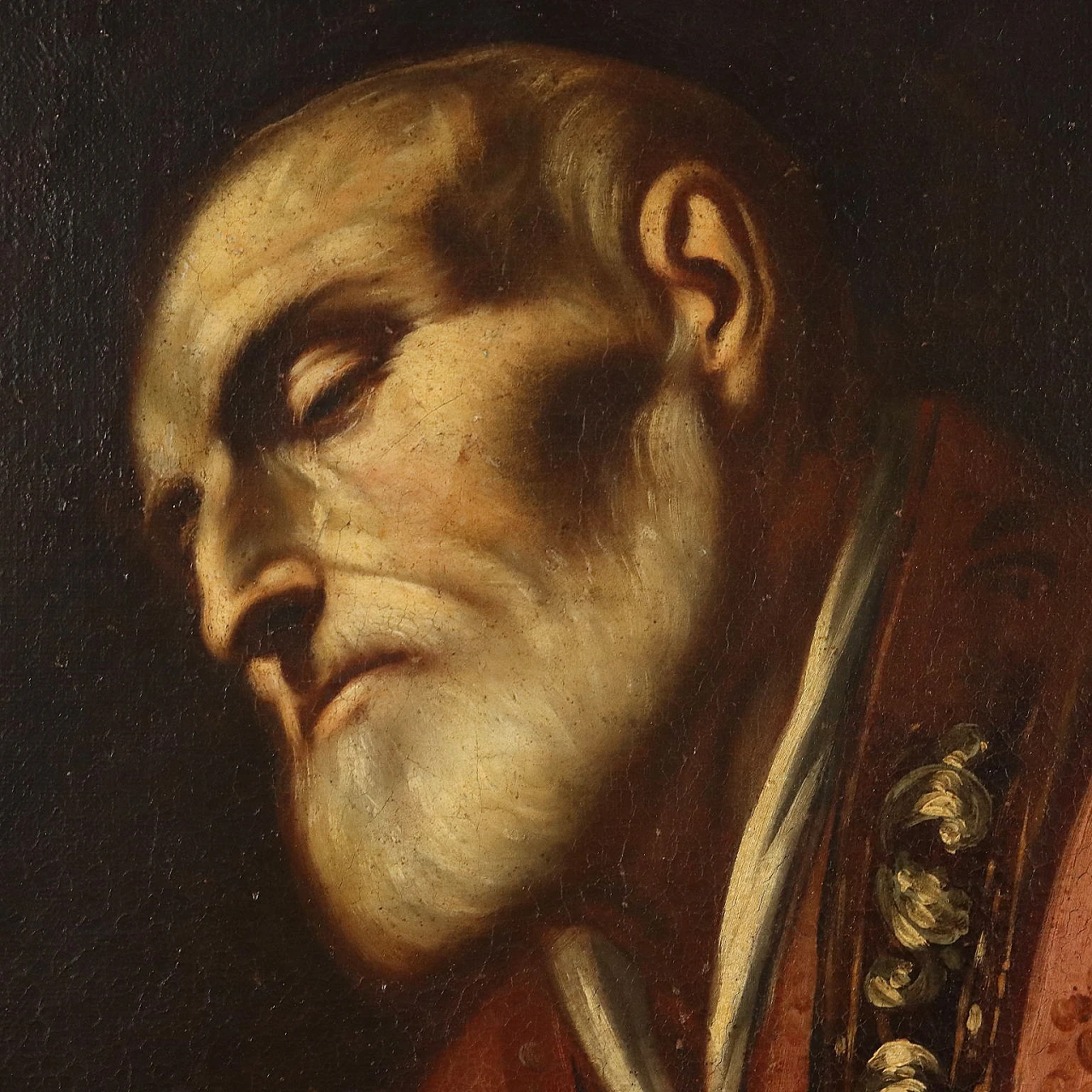 Priest praying, oil on canvas, 18th century 4