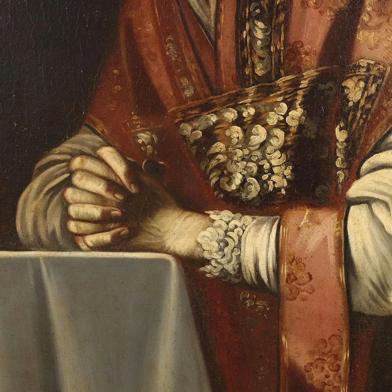 Priest praying, oil on canvas, 18th century 6