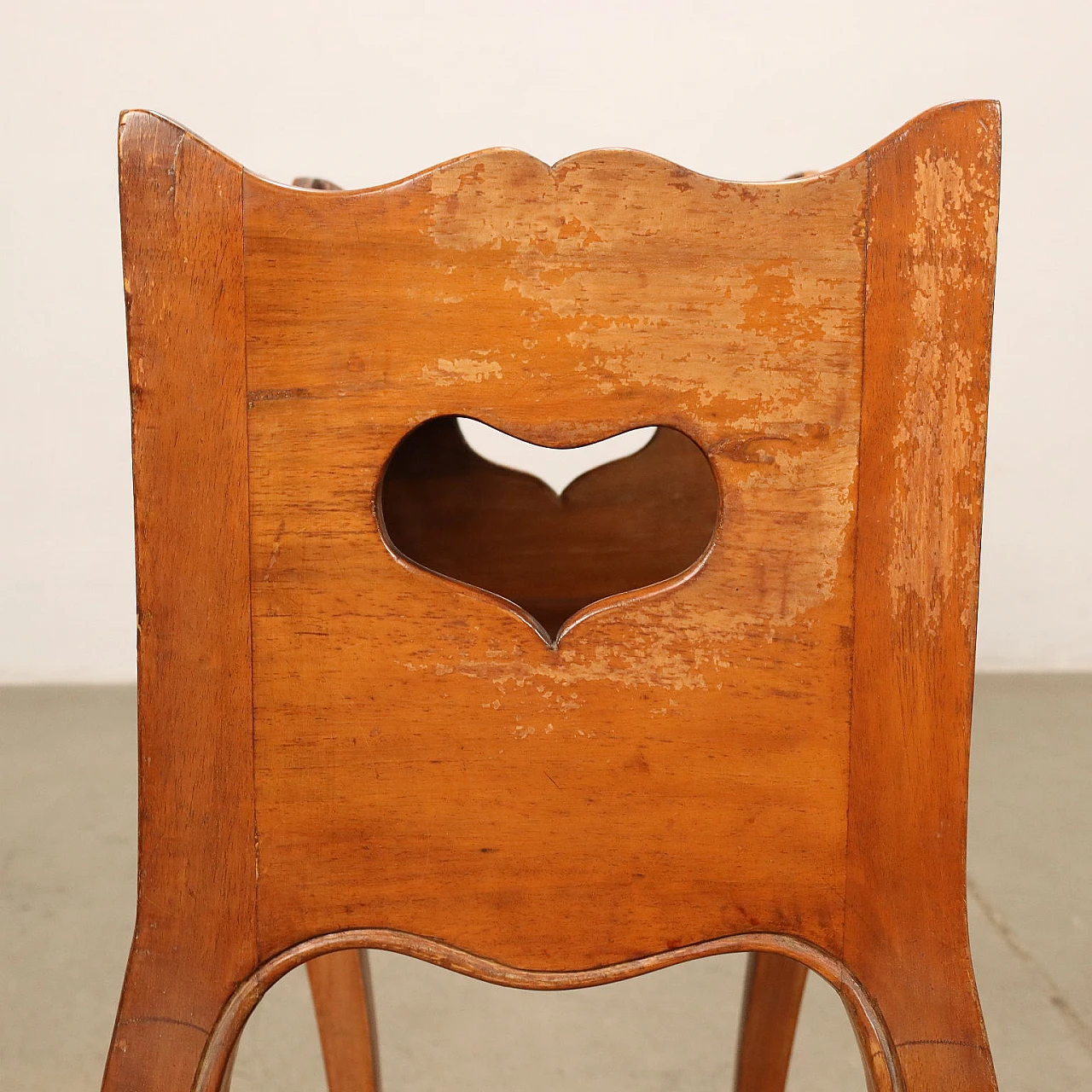 Pair of mahogany bedside tables with open compartment and carvings 3