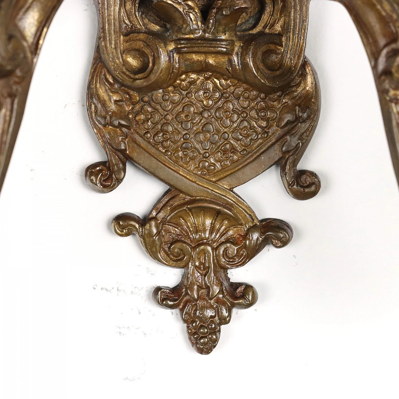 Coppia di applique a 2 luci in bronzo brunito, inizio '900 7