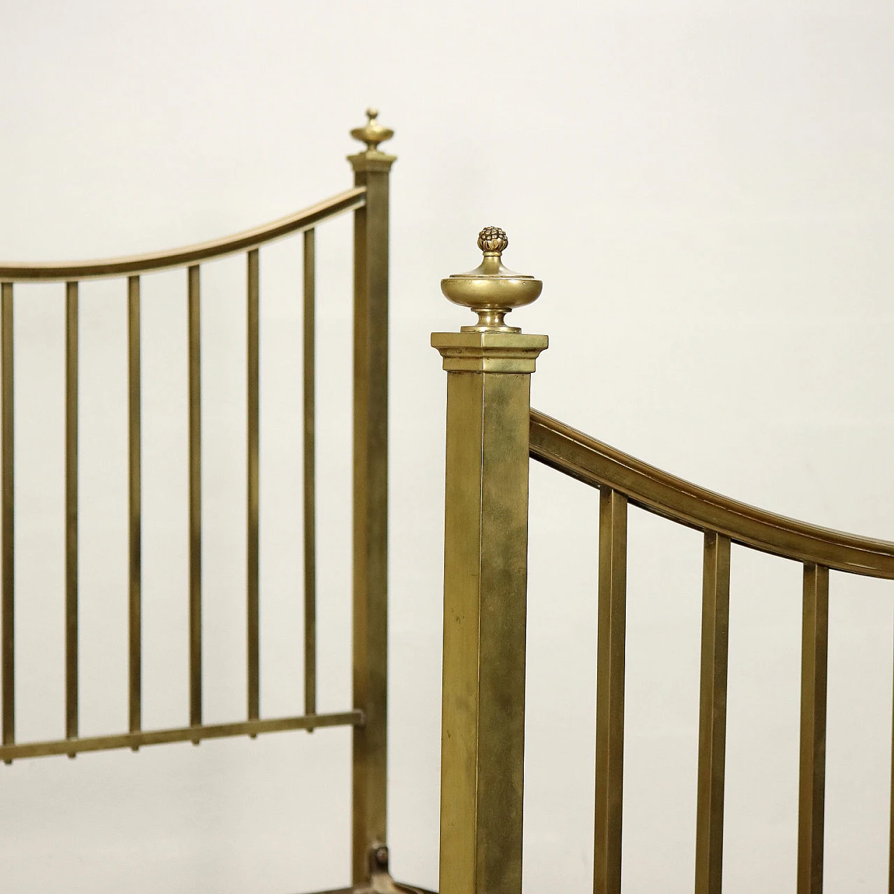 Letto matrimoniale in ottone, inizio '900 3