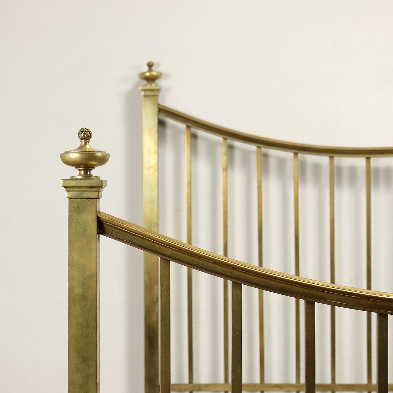 Letto matrimoniale in ottone, inizio '900 5