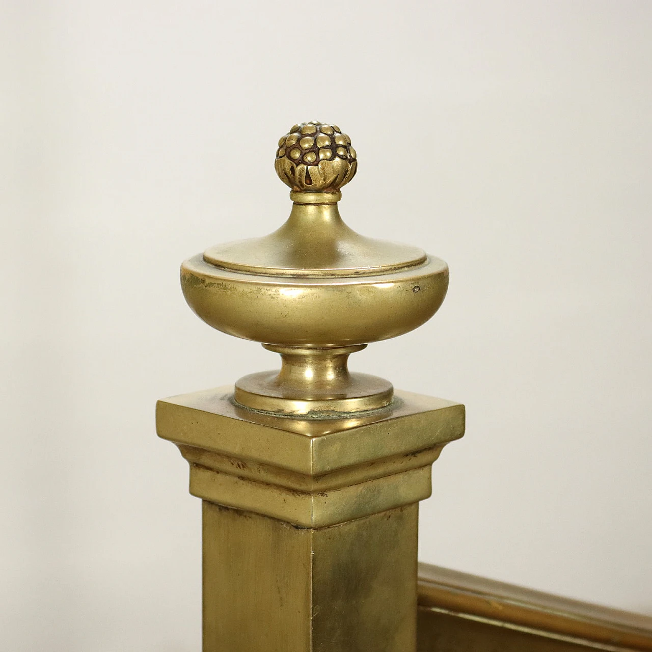 Letto matrimoniale in ottone, inizio '900 6