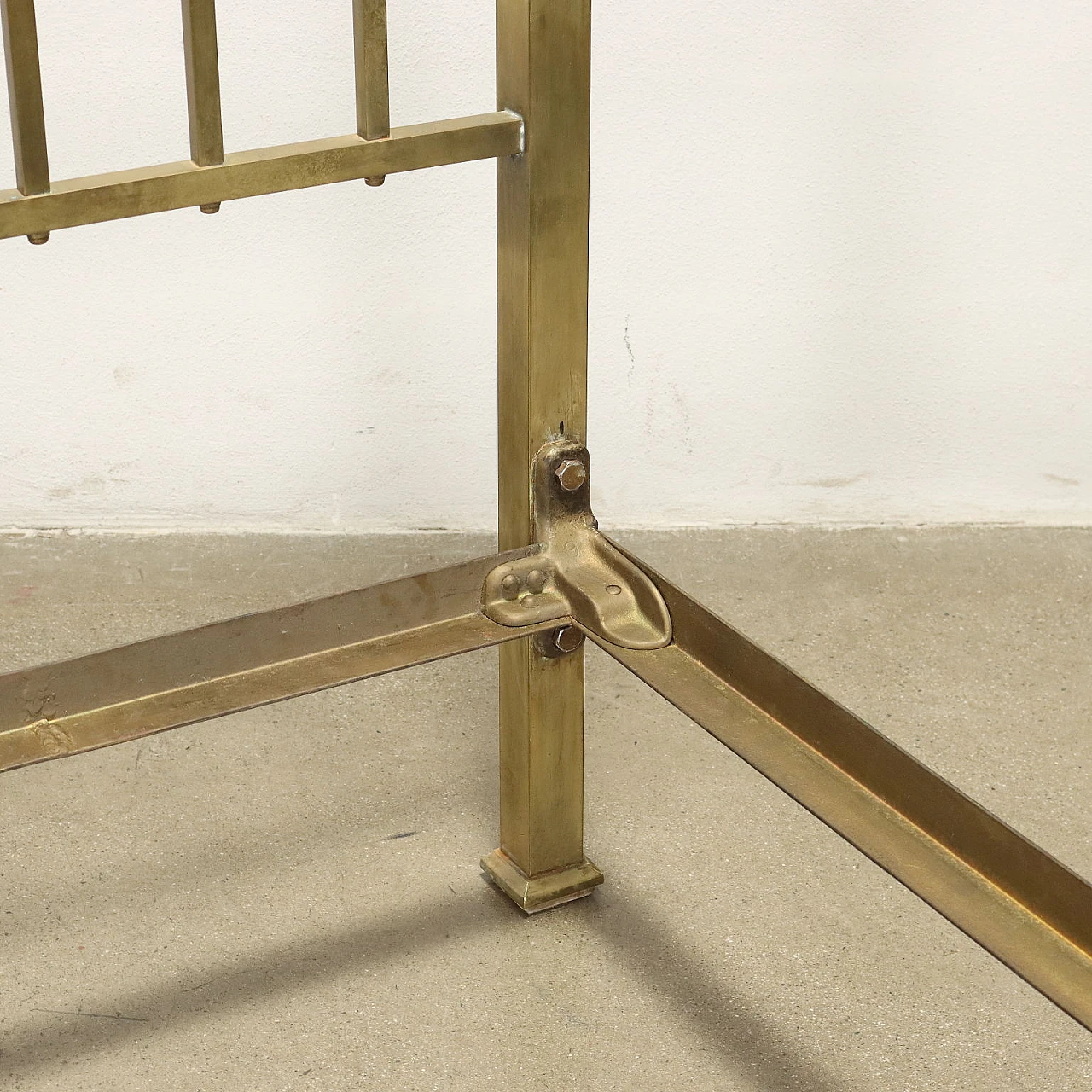 Letto matrimoniale in ottone, inizio '900 7