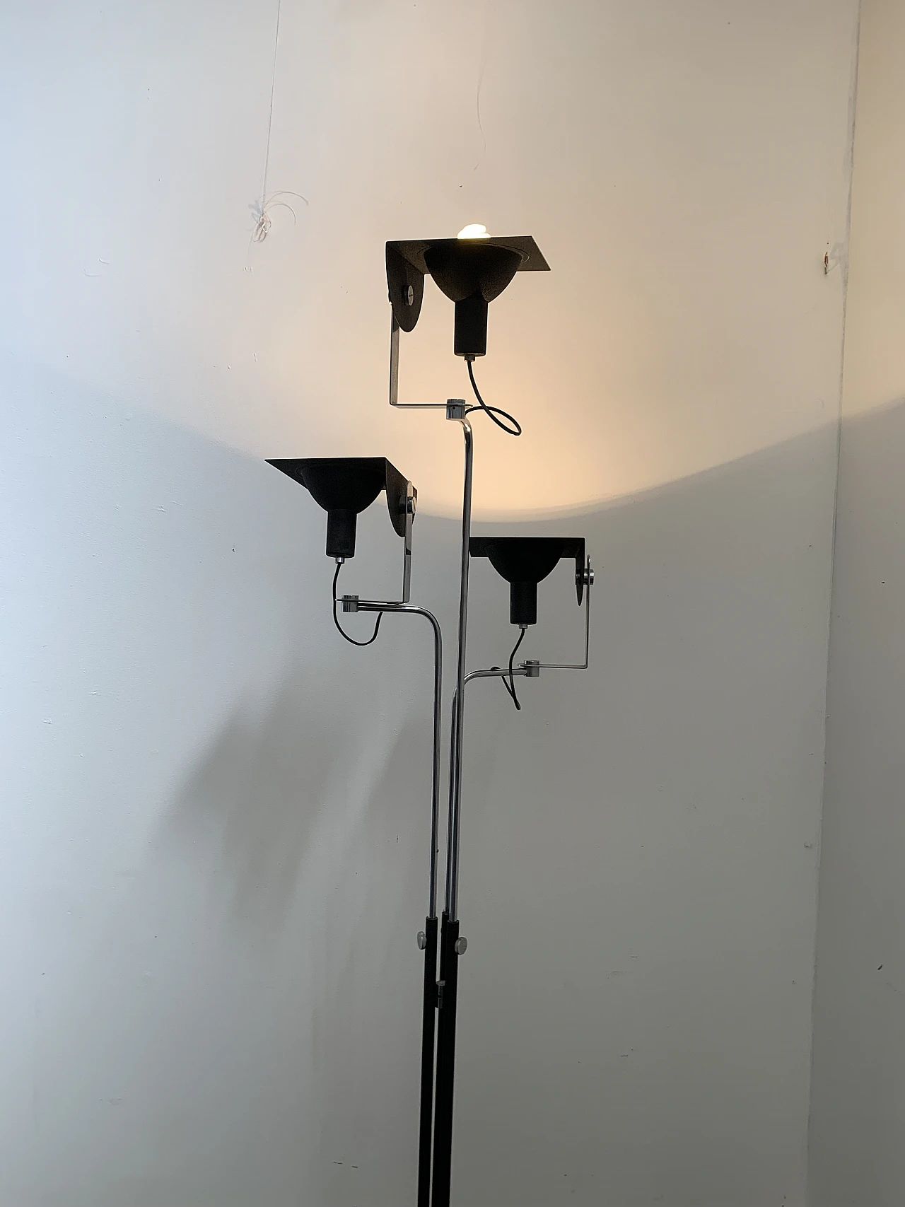 Lampada da terra regolabile in metallo di BJ Milano, anni '70 3
