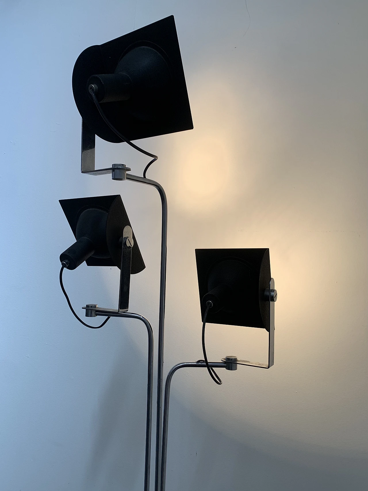 Lampada da terra regolabile in metallo di BJ Milano, anni '70 4