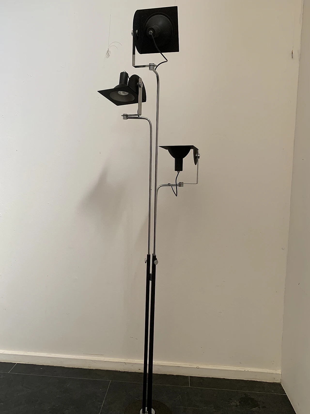 Lampada da terra regolabile in metallo di BJ Milano, anni '70 8