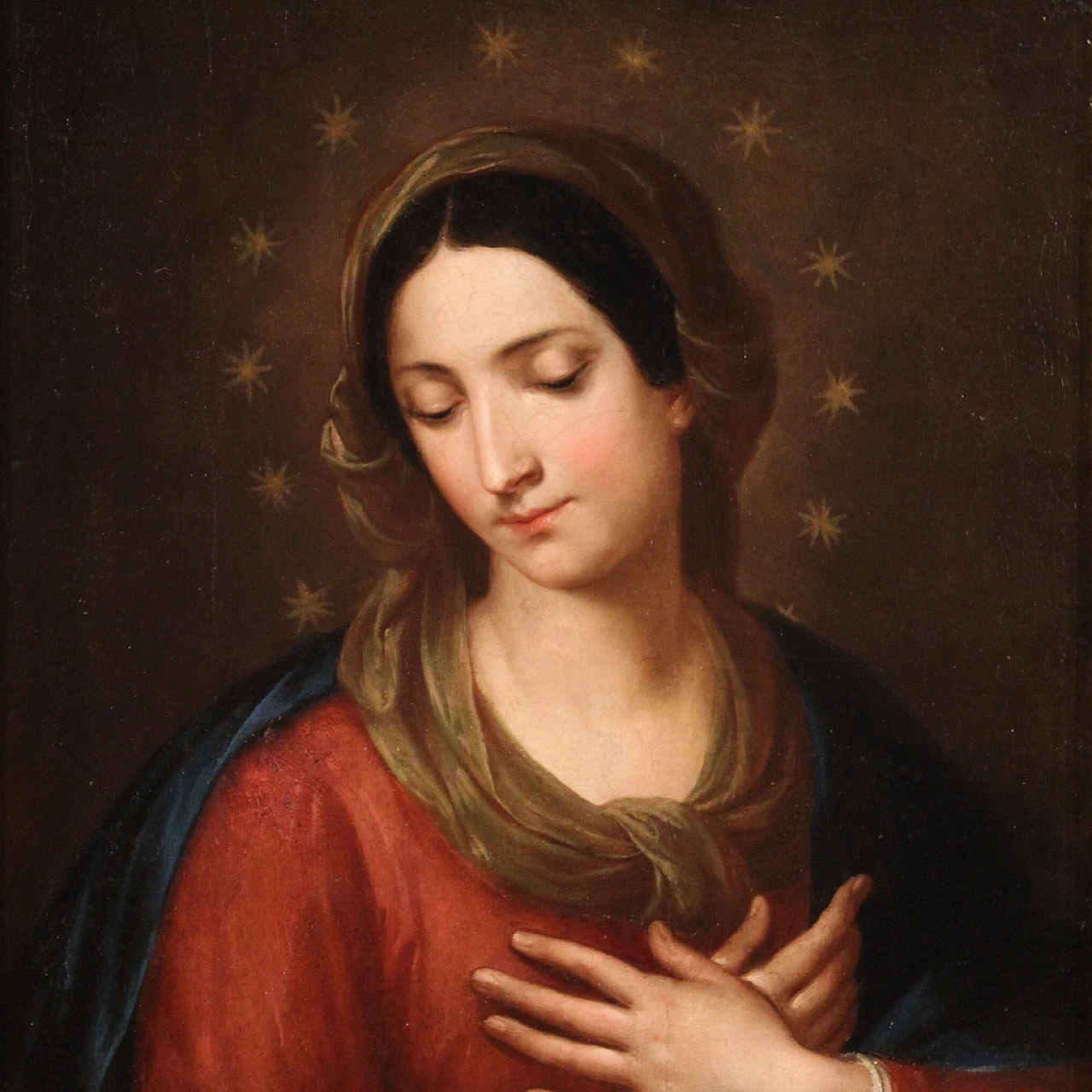 Madonna, dipinto a olio su tela, prima metà dell'800 2