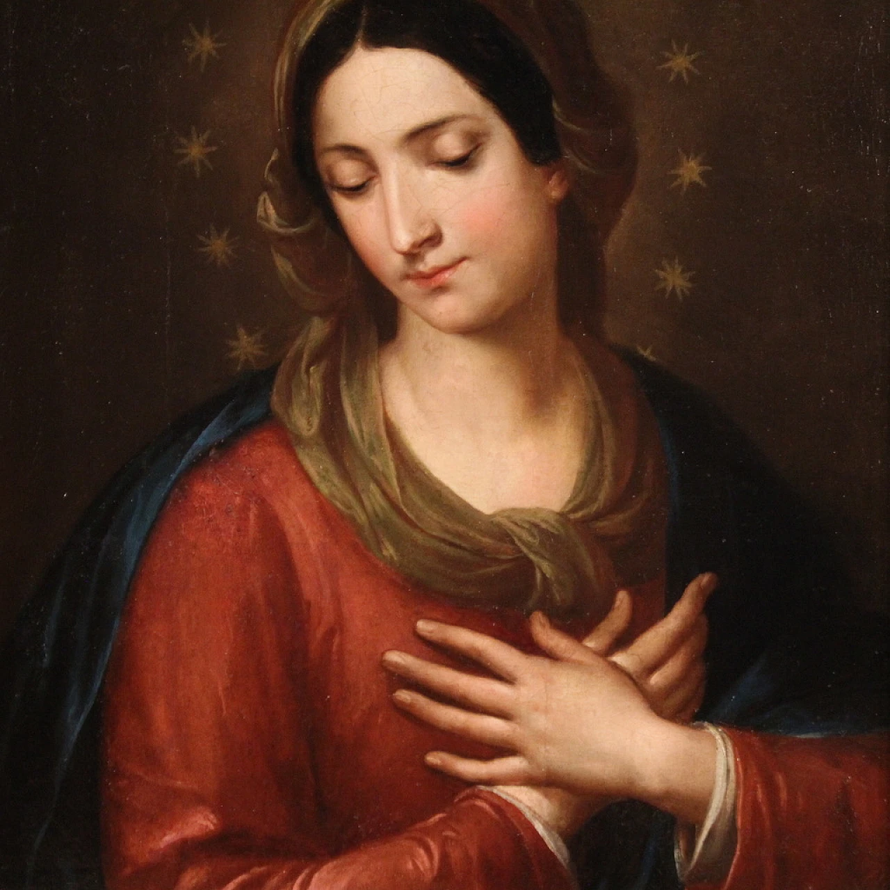 Madonna, dipinto a olio su tela, prima metà dell'800 3