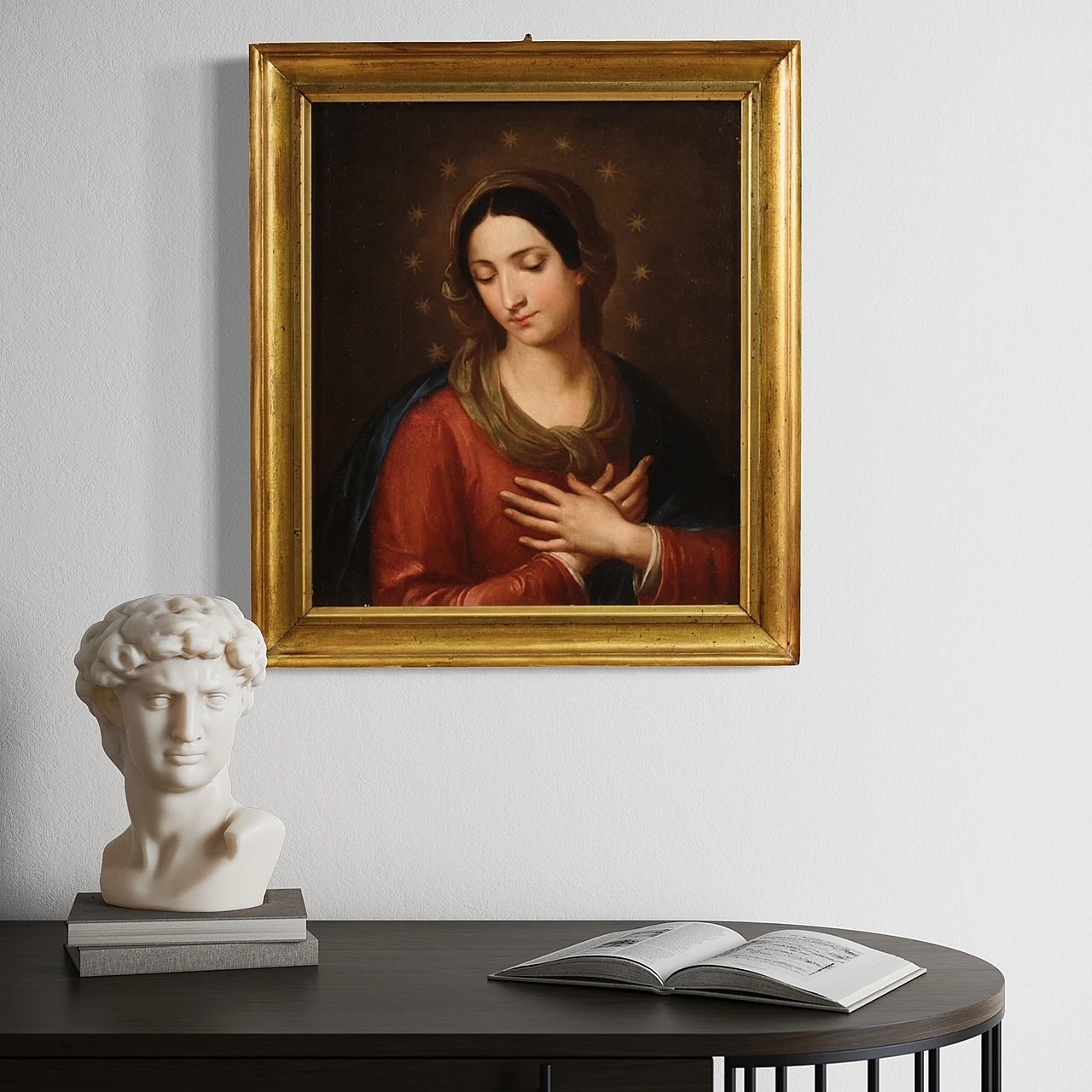 Madonna, dipinto a olio su tela, prima metà dell'800 8