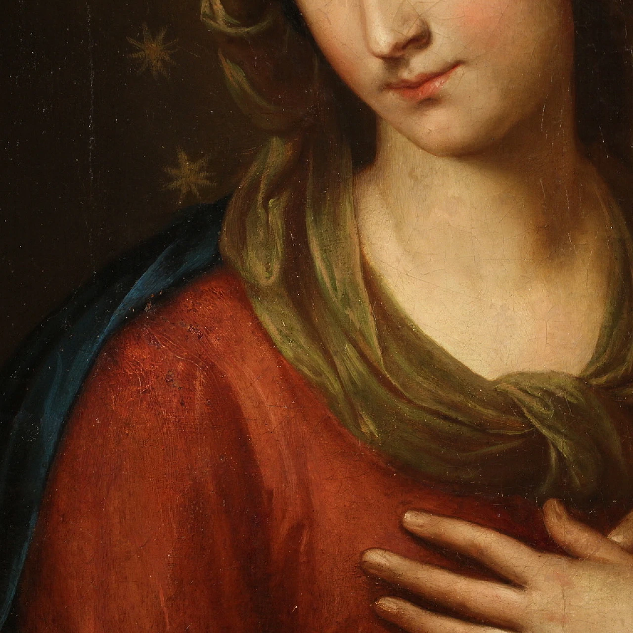 Madonna, dipinto a olio su tela, prima metà dell'800 9