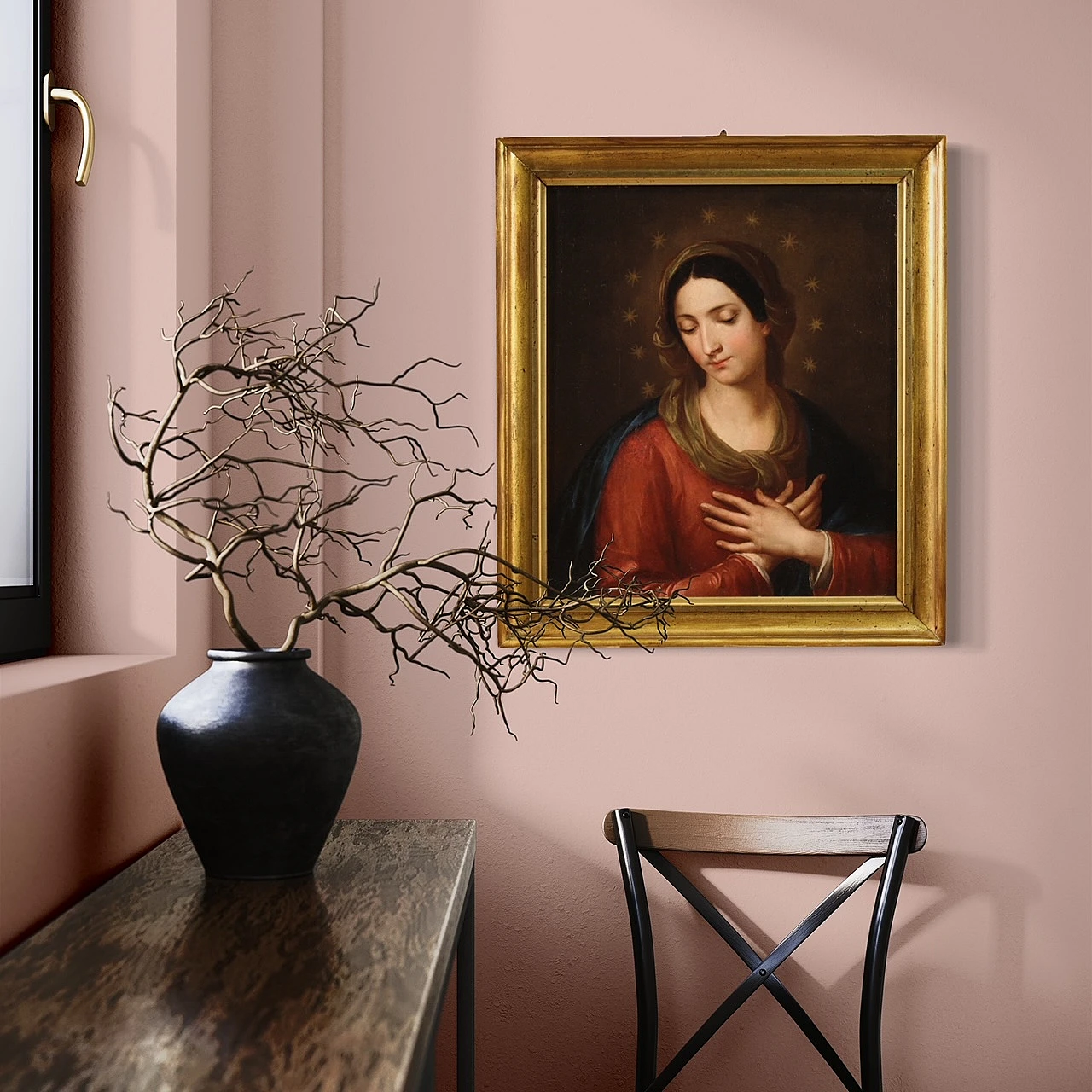 Madonna, dipinto a olio su tela, prima metà dell'800 13