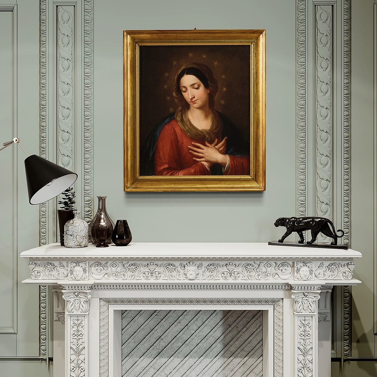 Madonna, dipinto a olio su tela, prima metà dell'800 15