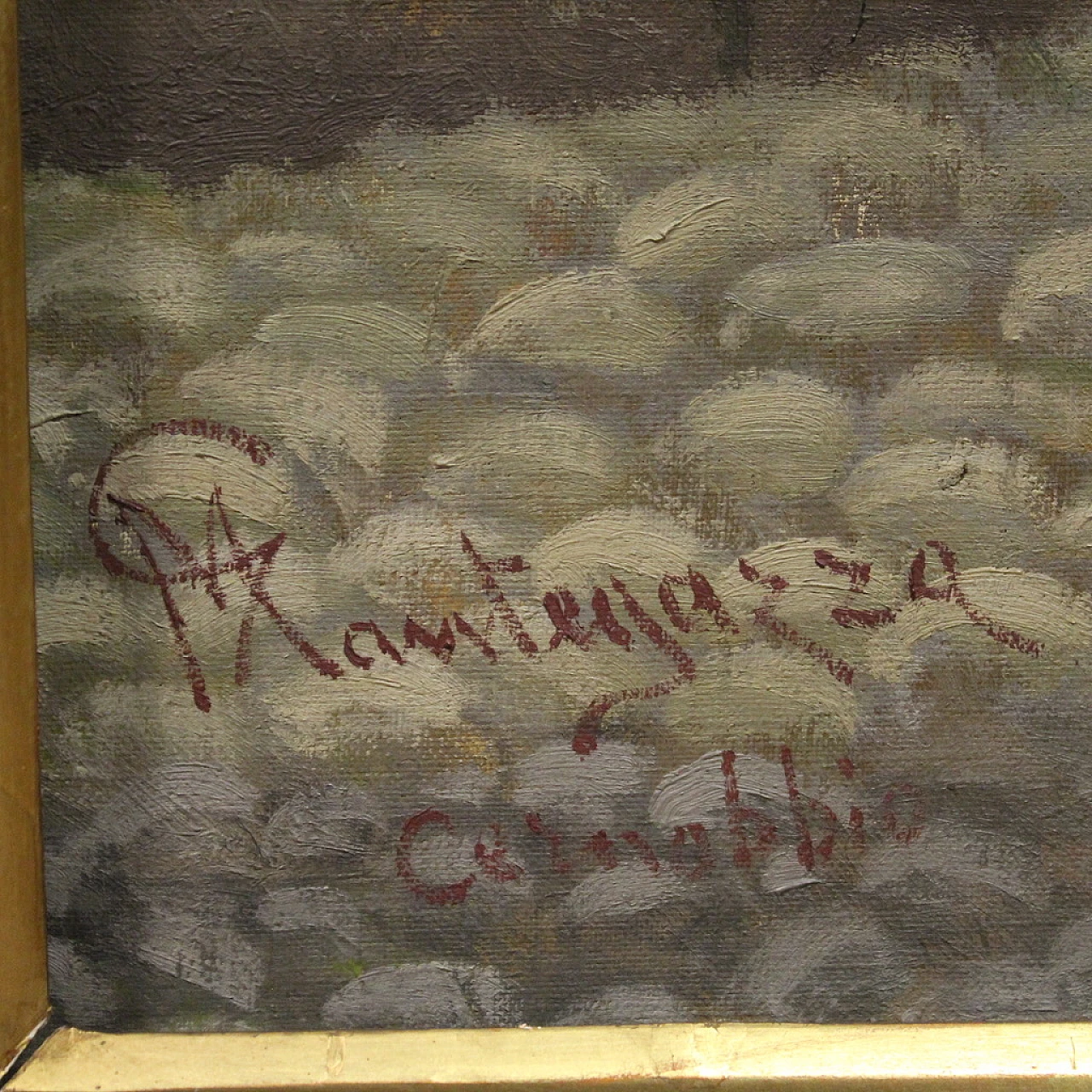 G. Mantegazza, scena galante, dipinto a olio su tela, '800 4