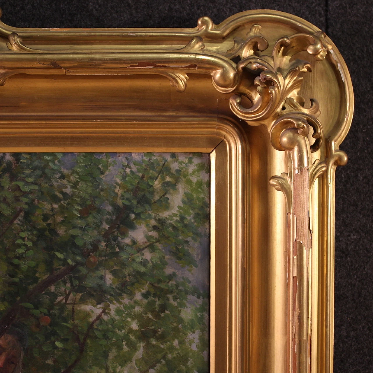 G. Mantegazza, scena galante, dipinto a olio su tela, '800 6