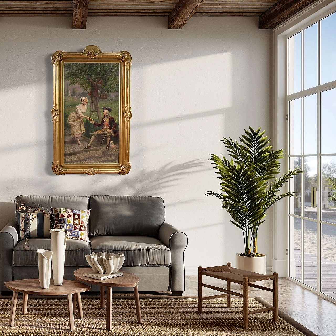 G. Mantegazza, scena galante, dipinto a olio su tela, '800 7