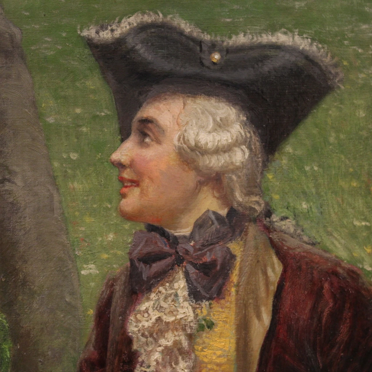 G. Mantegazza, scena galante, dipinto a olio su tela, '800 12