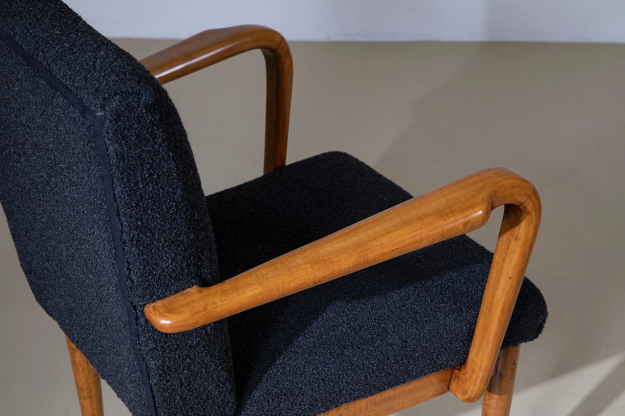 6 Oak and skai chairs, 1950s 9