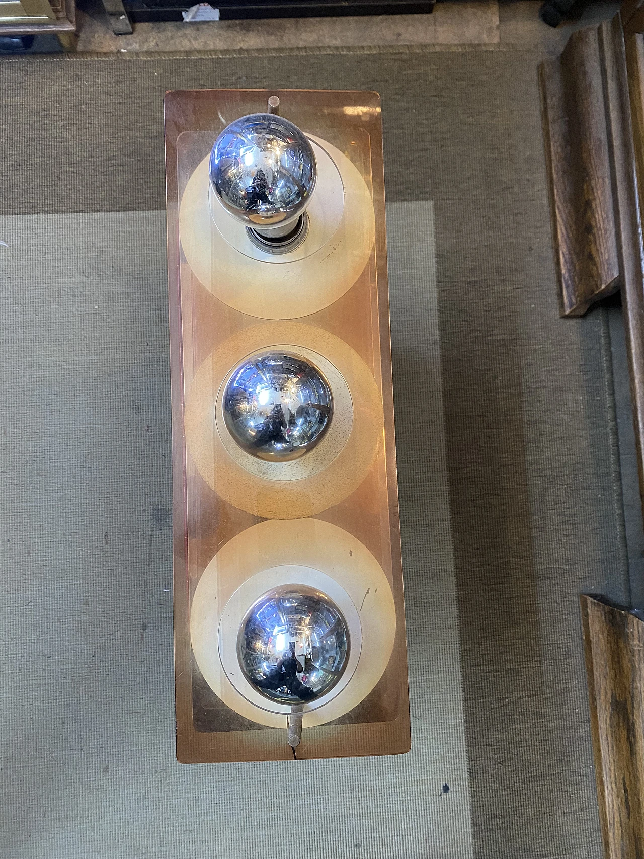 3 Metal and plexiglass wall sconces by J. Trocmé for Oxar, 1970s 1