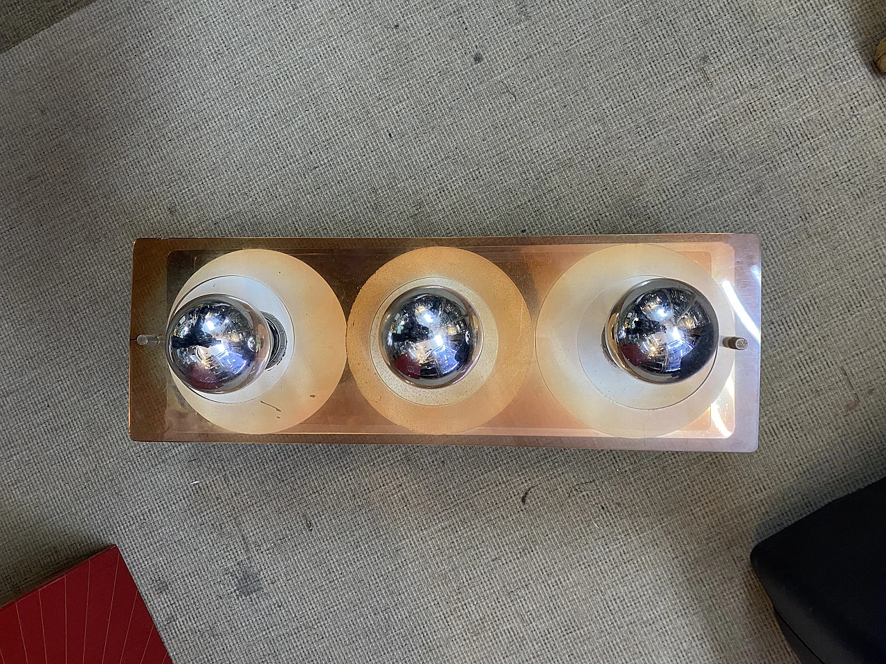 3 Metal and plexiglass wall sconces by J. Trocmé for Oxar, 1970s 4