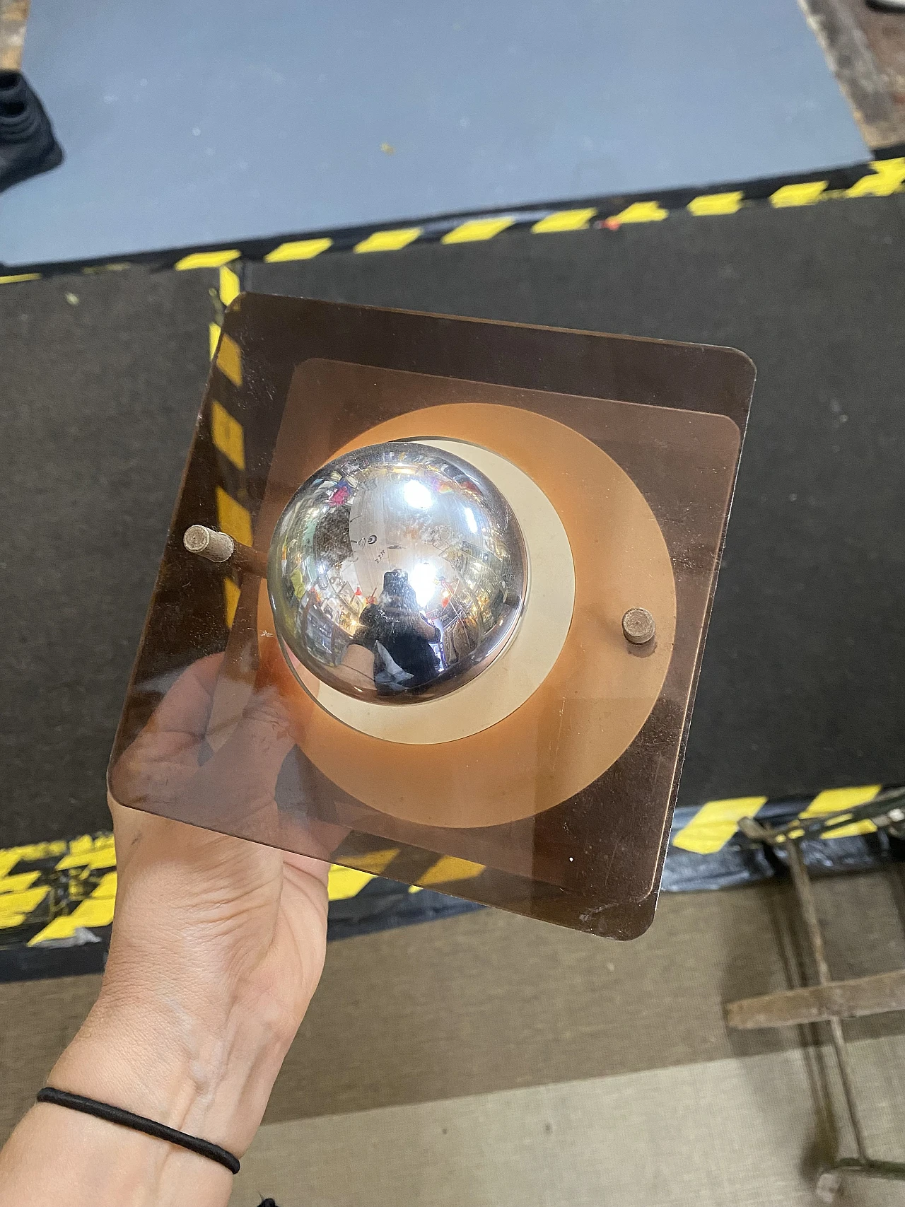 3 Metal and plexiglass wall sconces by J. Trocmé for Oxar, 1970s 13