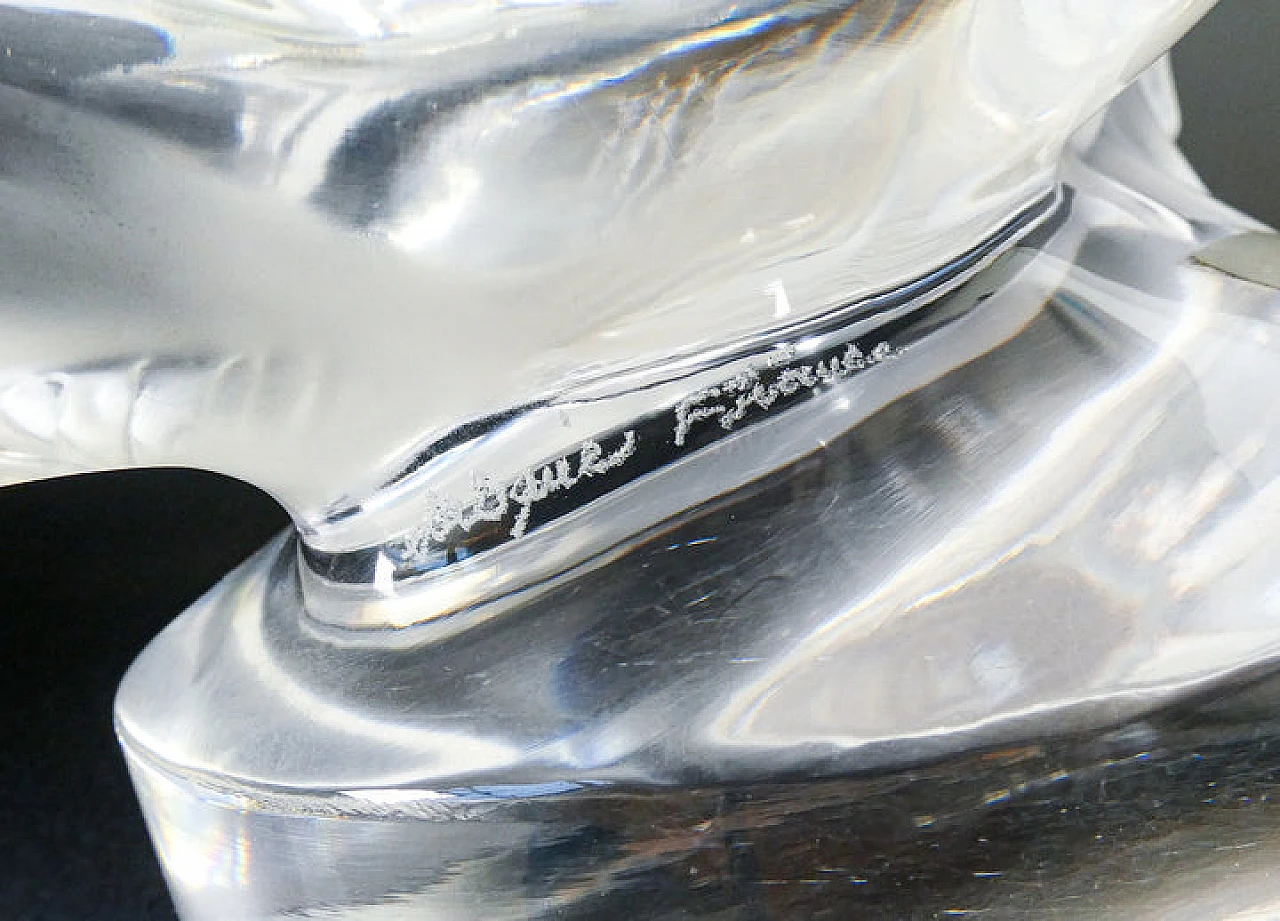 Crystal sculpture of pair of koi carp by Lalique, 1970s 12