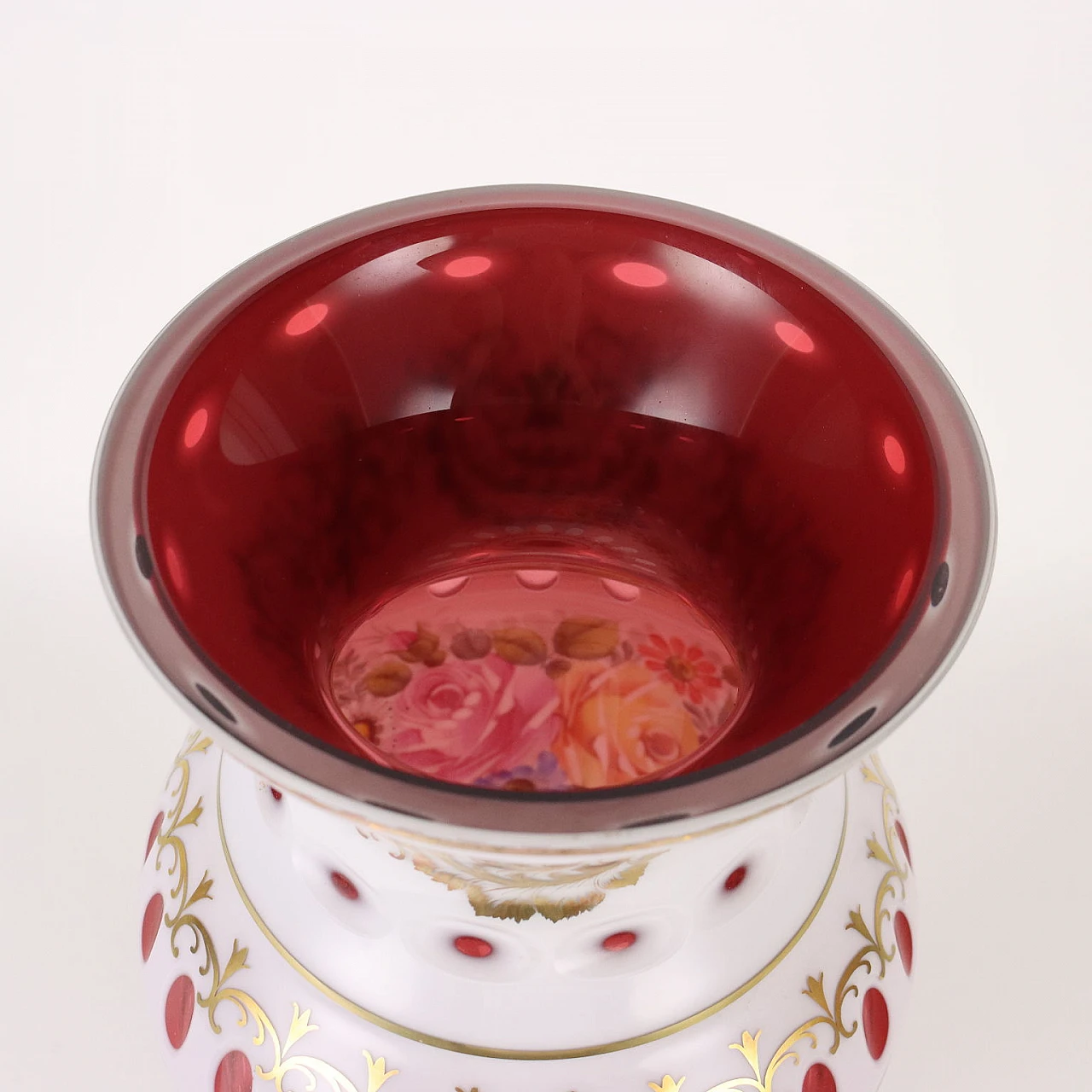 Vaso in cristallo di Boemia policromo di Manifattura Moser 8