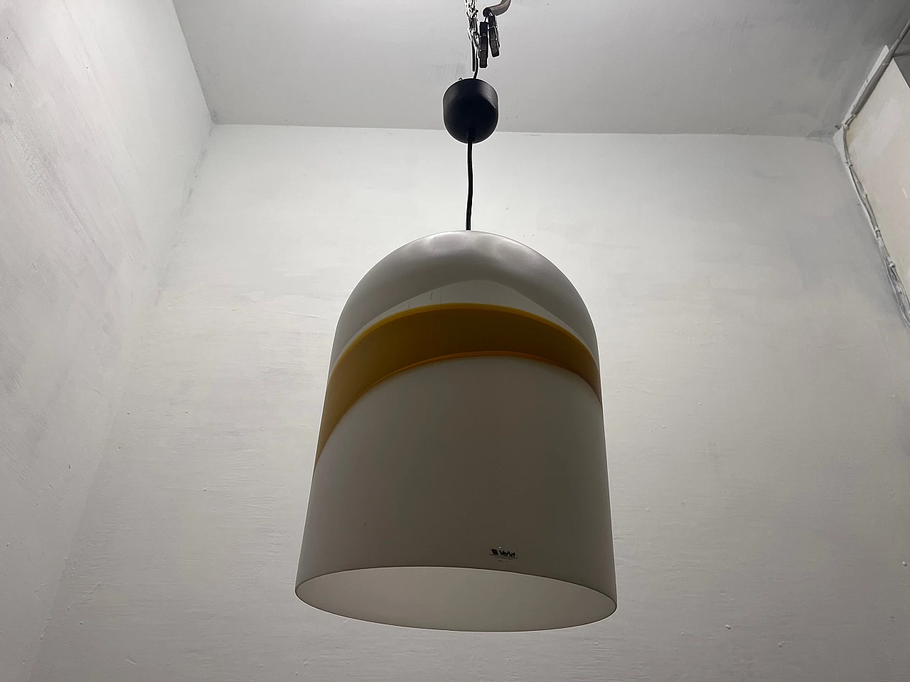 Lampada a sospensione in vetro di Murano di VeArt, anni '70 3