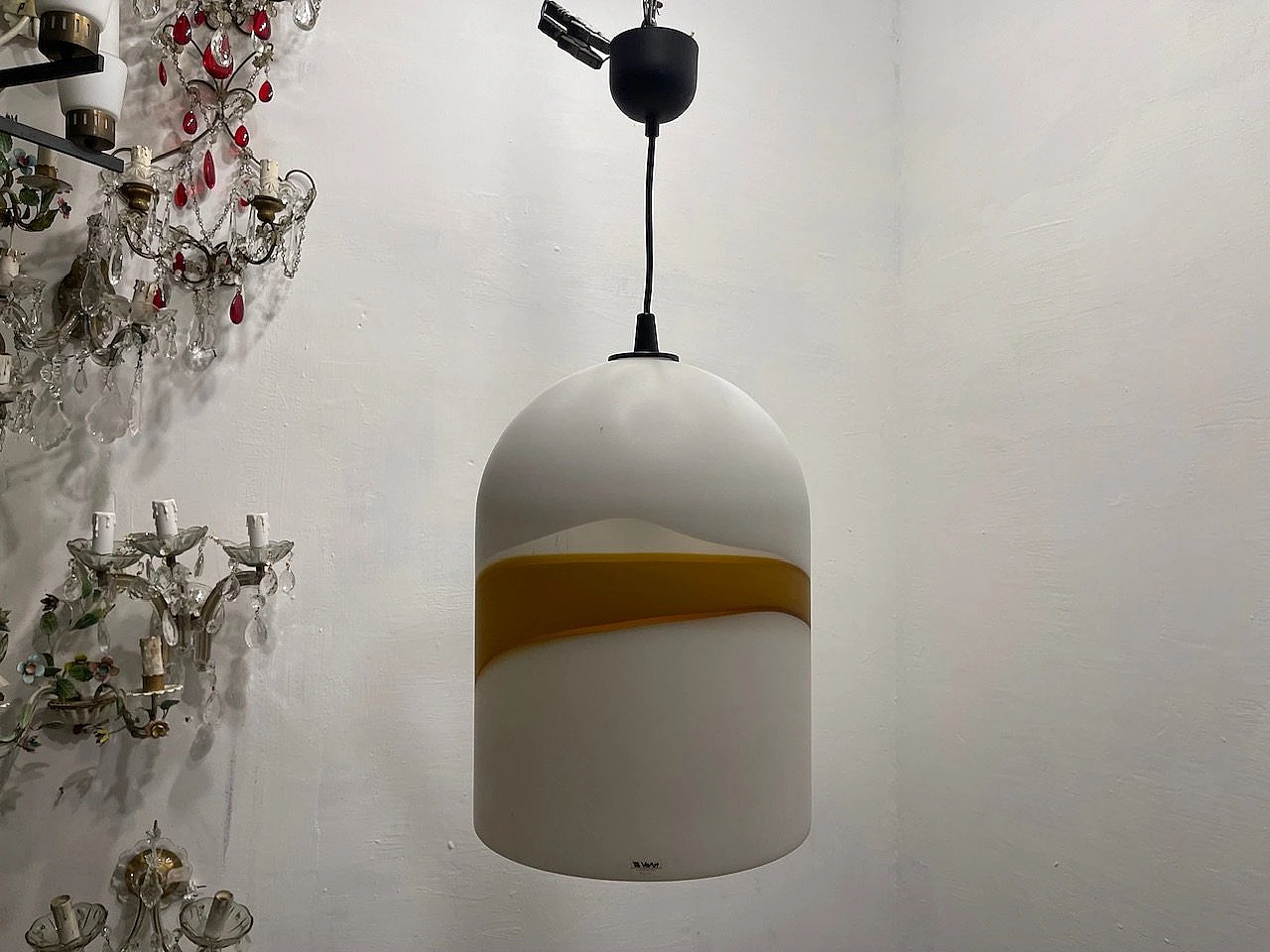 Lampada a sospensione in vetro di Murano di VeArt, anni '70 16