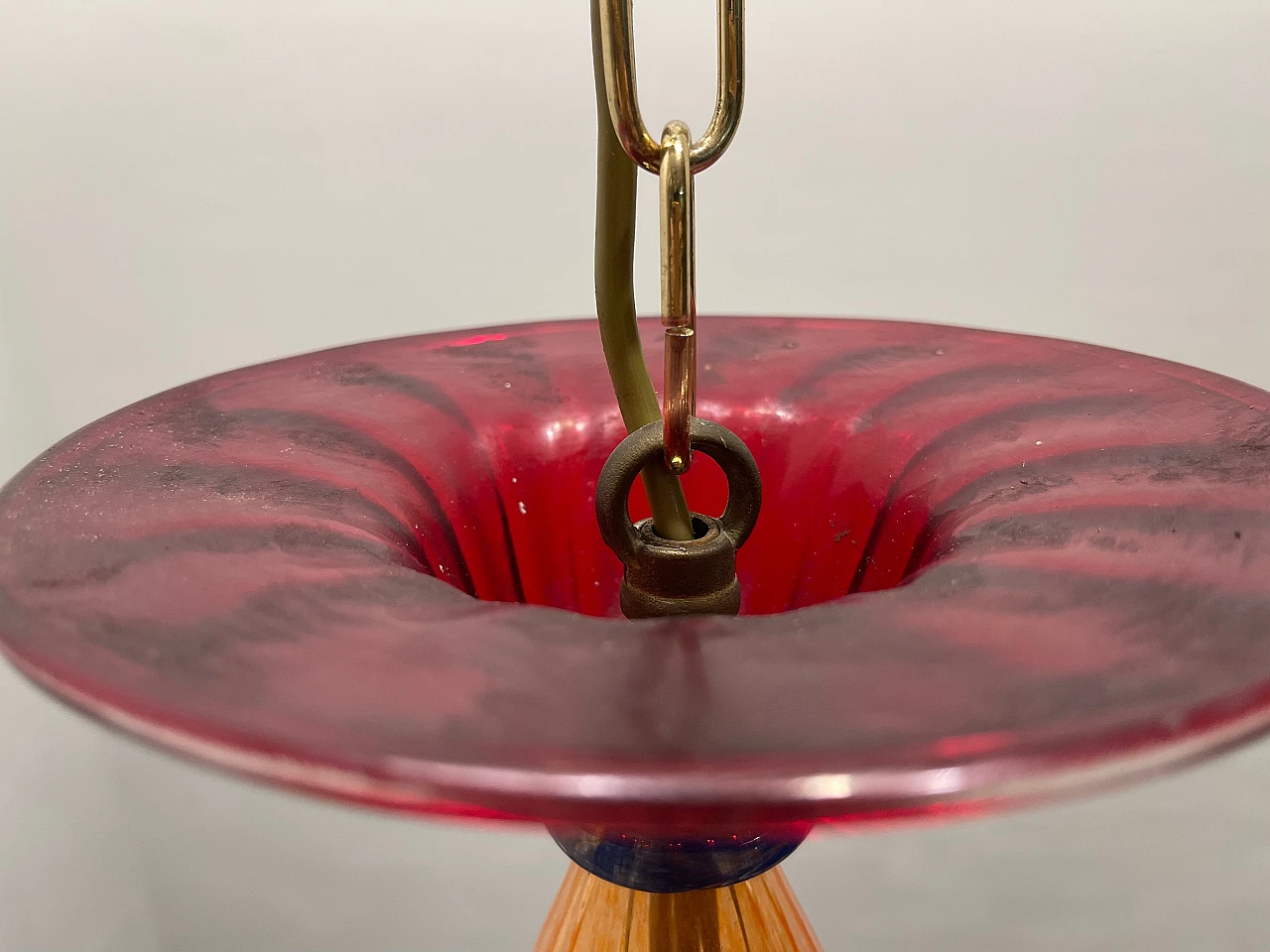 Multicolored Murano glass chandelier, 1980s 13