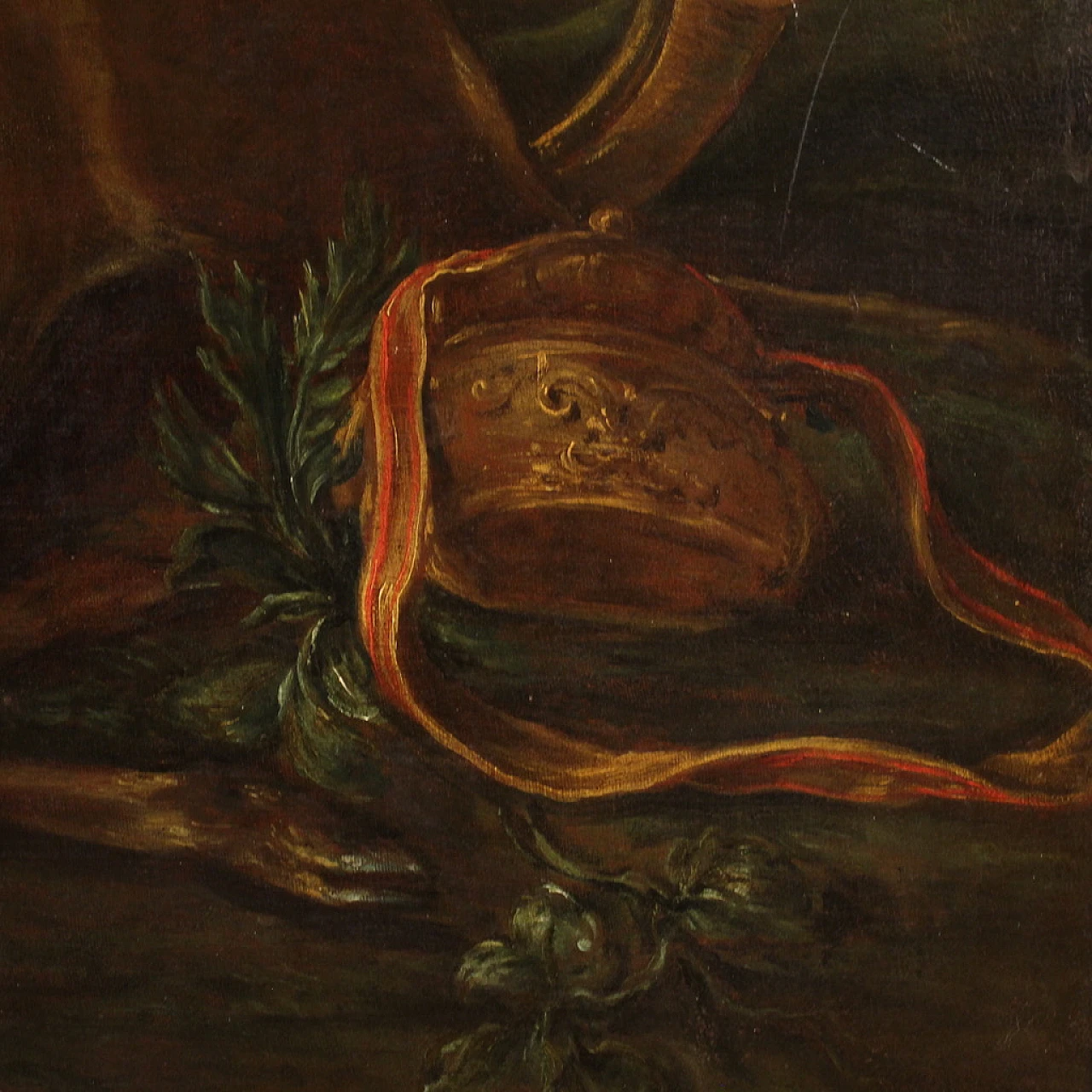 Scena di caccia, dipinto a olio su tela, seconda metà del '700 7