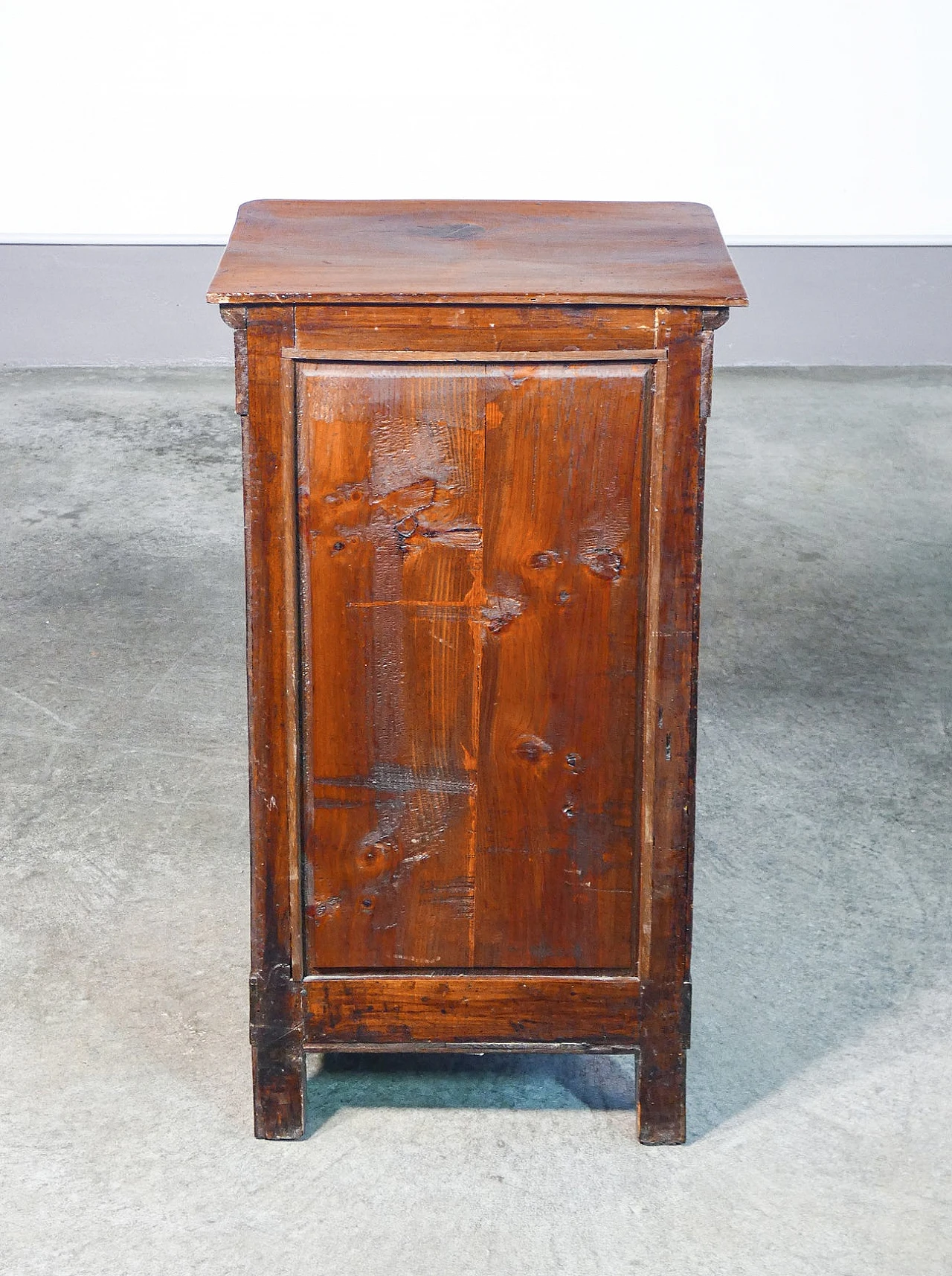 Charles X solid walnut bedside table, mid 19th century 10