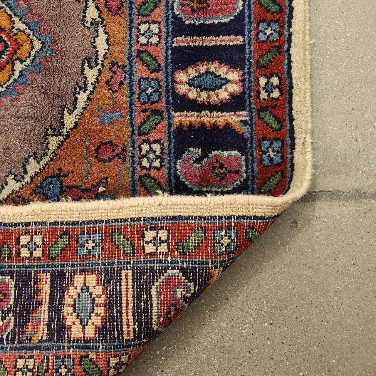 Turkish wool and cotton Kayseri rug 7