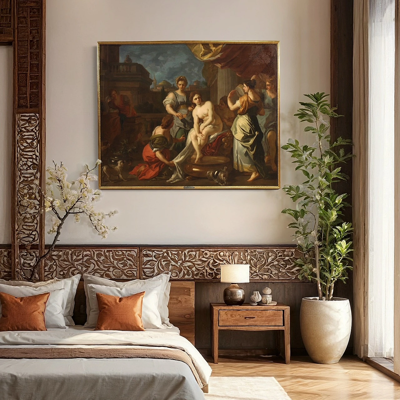 Betsabea al bagno, olio su tela, '700 9