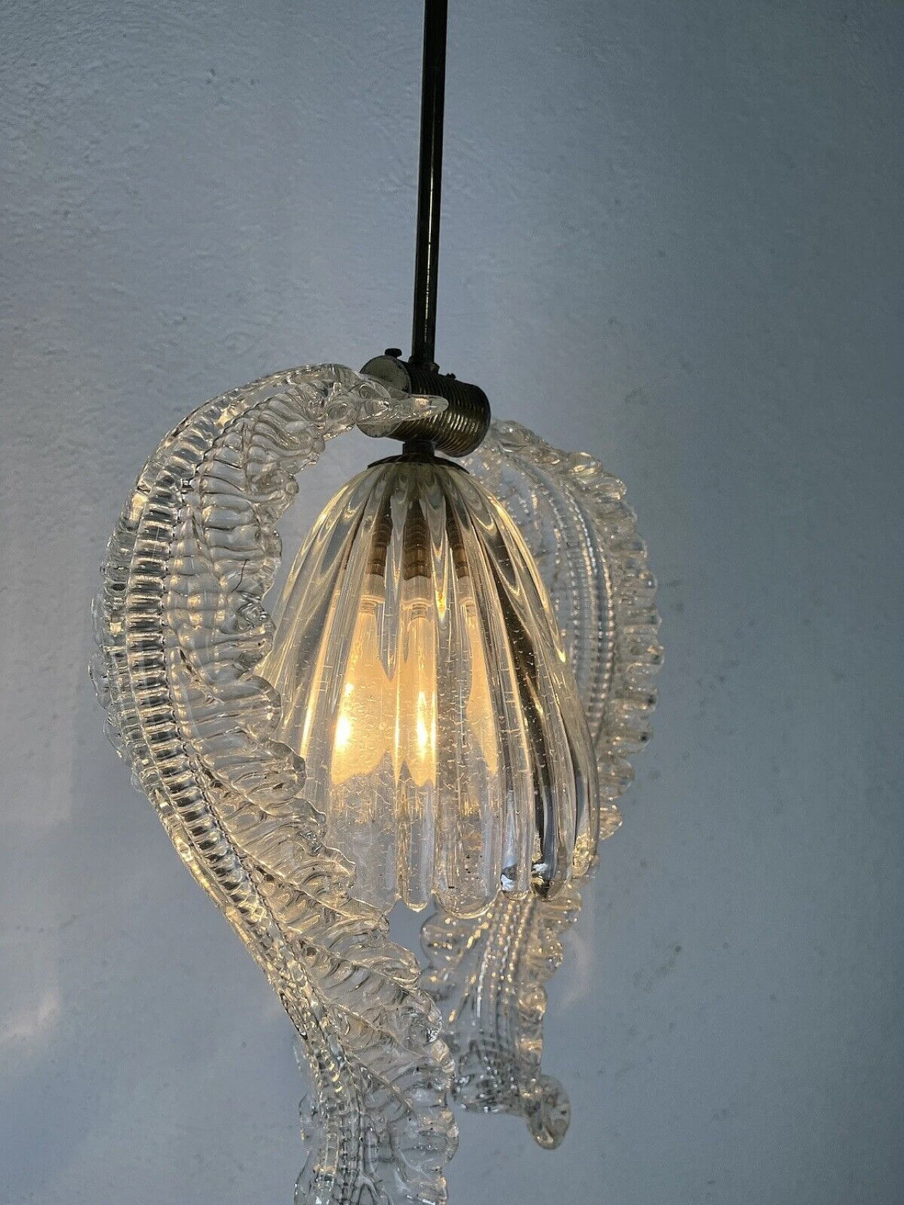 Lampadario in vetro di Murano di Barovier & Toso, anni '50 8